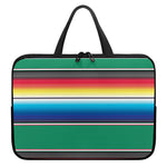 Mexican Striped Blanket Pattern Print Laptop Sleeve With Handle