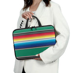 Mexican Striped Blanket Pattern Print Laptop Sleeve With Handle