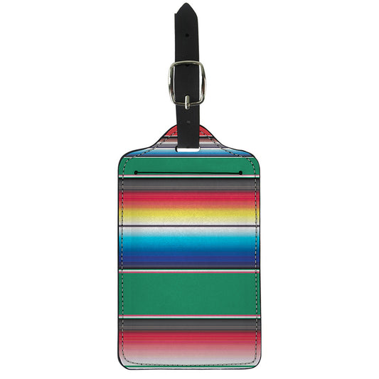 Mexican Striped Blanket Pattern Print Luggage Tag