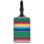 Mexican Striped Blanket Pattern Print Luggage Tag