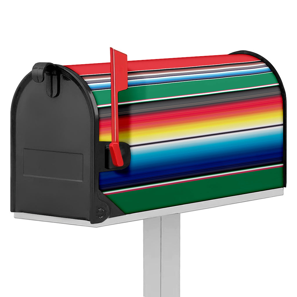 Mexican Striped Blanket Pattern Print Mailbox Cover