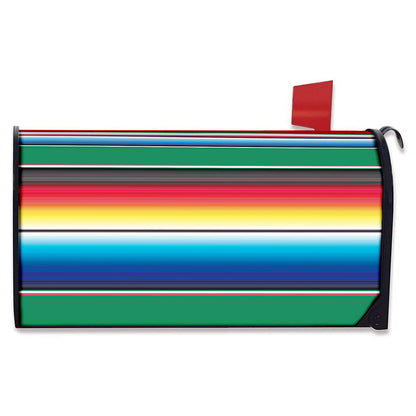 Mexican Striped Blanket Pattern Print Mailbox Cover