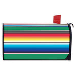 Mexican Striped Blanket Pattern Print Mailbox Cover