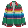 Mexican Striped Blanket Pattern Print Men's Blazer