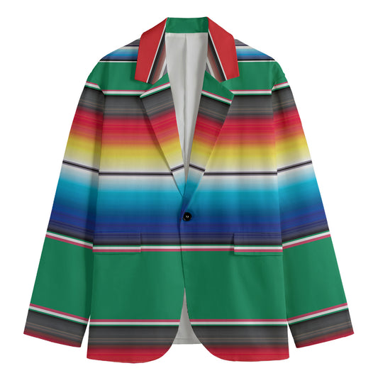 Mexican Striped Blanket Pattern Print Men's Blazer