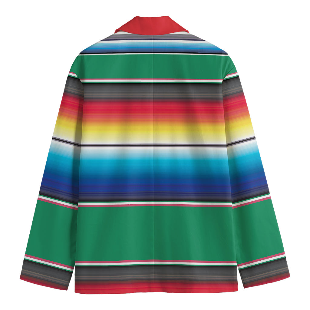 Mexican Striped Blanket Pattern Print Men's Blazer