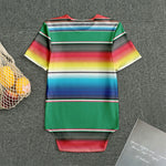 Mexican Striped Blanket Pattern Print Men's Bodysuit