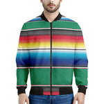Mexican Striped Blanket Pattern Print Men's Bomber Jacket