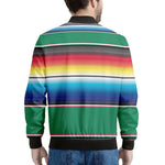 Mexican Striped Blanket Pattern Print Men's Bomber Jacket