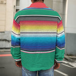 Mexican Striped Blanket Pattern Print Men's Shirt Jacket
