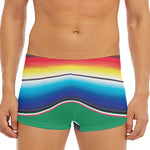 Mexican Striped Blanket Pattern Print Men's Short Boxer Briefs