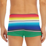 Mexican Striped Blanket Pattern Print Men's Short Boxer Briefs
