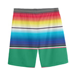 Mexican Striped Blanket Pattern Print Men's Sports Shorts