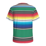Mexican Striped Blanket Pattern Print Men's Sports T-Shirt