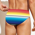 Mexican Striped Blanket Pattern Print Men's Swim Briefs