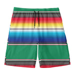 Mexican Striped Blanket Pattern Print Men's Swim Trunks