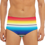 Mexican Striped Blanket Pattern Print Men's Triangle Swim Briefs