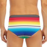 Mexican Striped Blanket Pattern Print Men's Triangle Swim Briefs