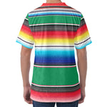 Mexican Striped Blanket Pattern Print Men's Velvet T-Shirt