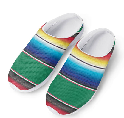 Mexican Striped Blanket Pattern Print Mesh Casual Shoes