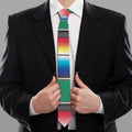 Mexican Striped Blanket Pattern Print Necktie