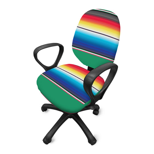 Mexican Striped Blanket Pattern Print Office Chair Cover