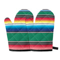 Mexican Striped Blanket Pattern Print Oven Mitts