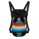 Mexican Striped Blanket Pattern Print Pet Carrier Backpack