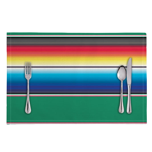Mexican Striped Blanket Pattern Print Placemat