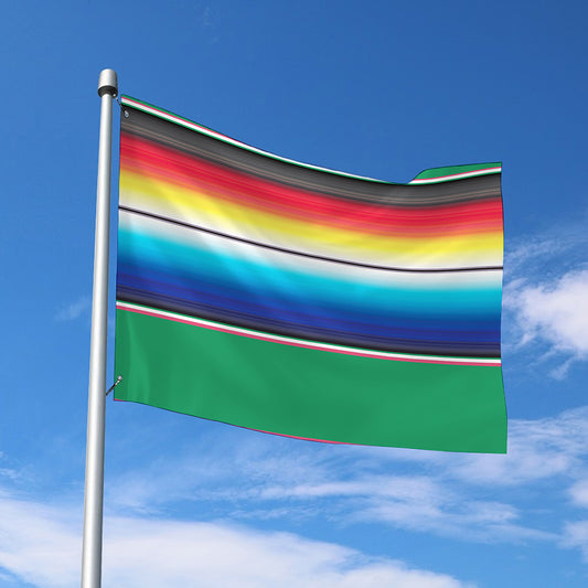 Mexican Striped Blanket Pattern Print Polyester Flag