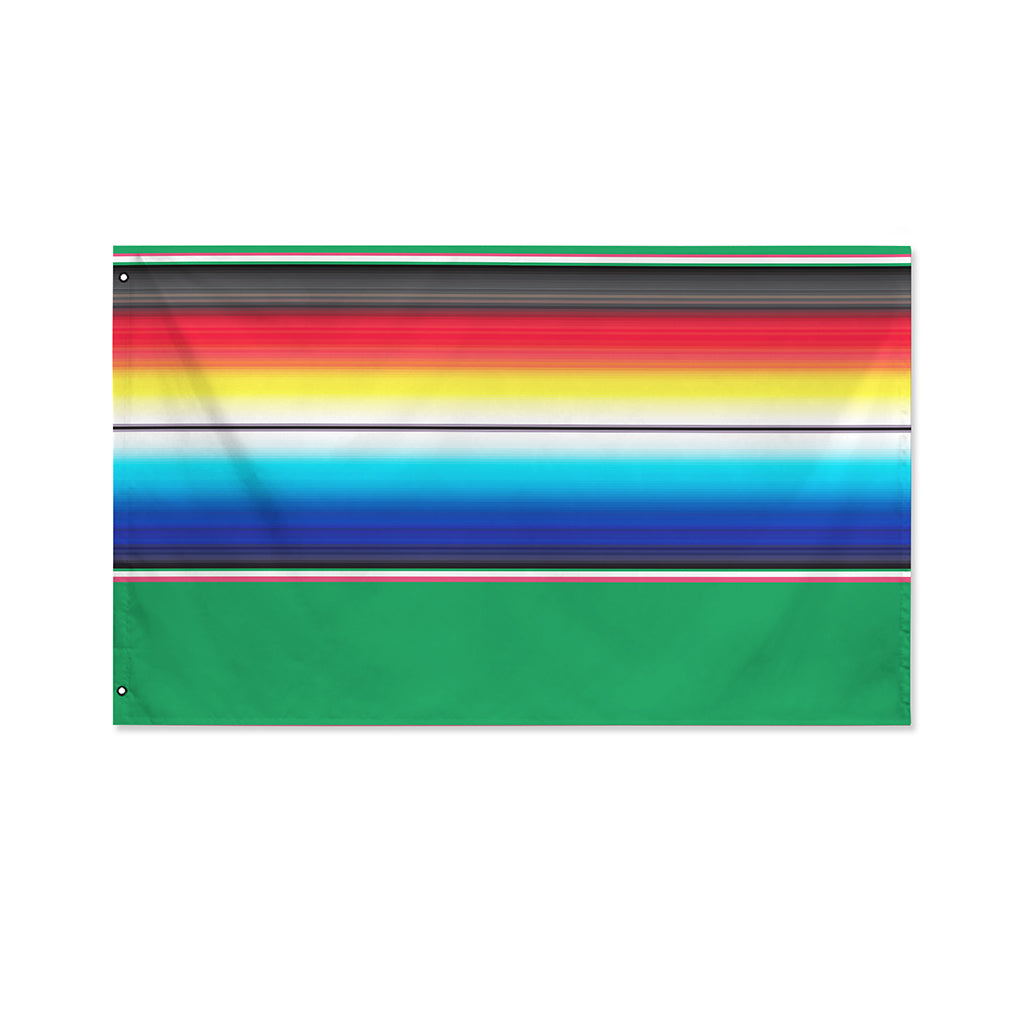 Mexican Striped Blanket Pattern Print Polyester Flag