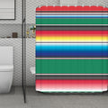 Mexican Striped Blanket Pattern Print Polyester Shower Curtain