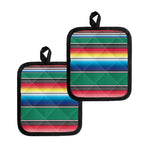 Mexican Striped Blanket Pattern Print Pot Holders