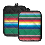 Mexican Striped Blanket Pattern Print Pot Holders With Pocket