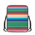 Mexican Striped Blanket Pattern Print Rectangular Crossbody Bag