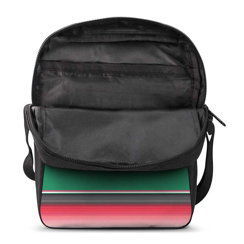 Mexican Striped Blanket Pattern Print Rectangular Crossbody Bag