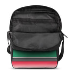 Mexican Striped Blanket Pattern Print Rectangular Crossbody Bag