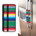 Mexican Striped Blanket Pattern Print Refrigerator Handle Covers