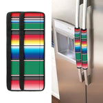 Mexican Striped Blanket Pattern Print Refrigerator Handle Covers