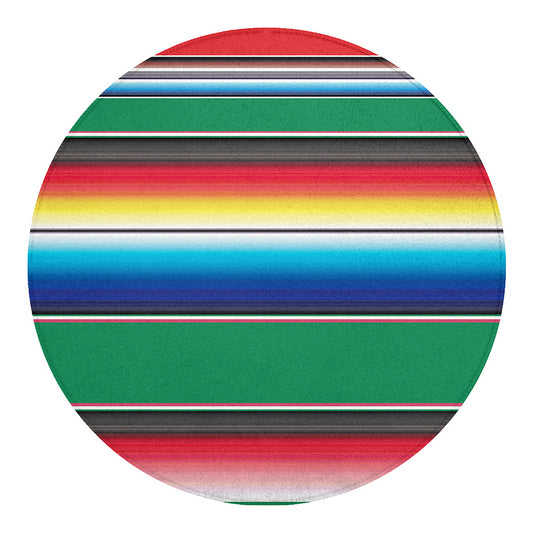 Mexican Striped Blanket Pattern Print Round Blanket