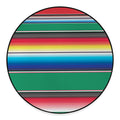 Mexican Striped Blanket Pattern Print Round Floor Mat