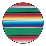 Mexican Striped Blanket Pattern Print Round Floor Mat