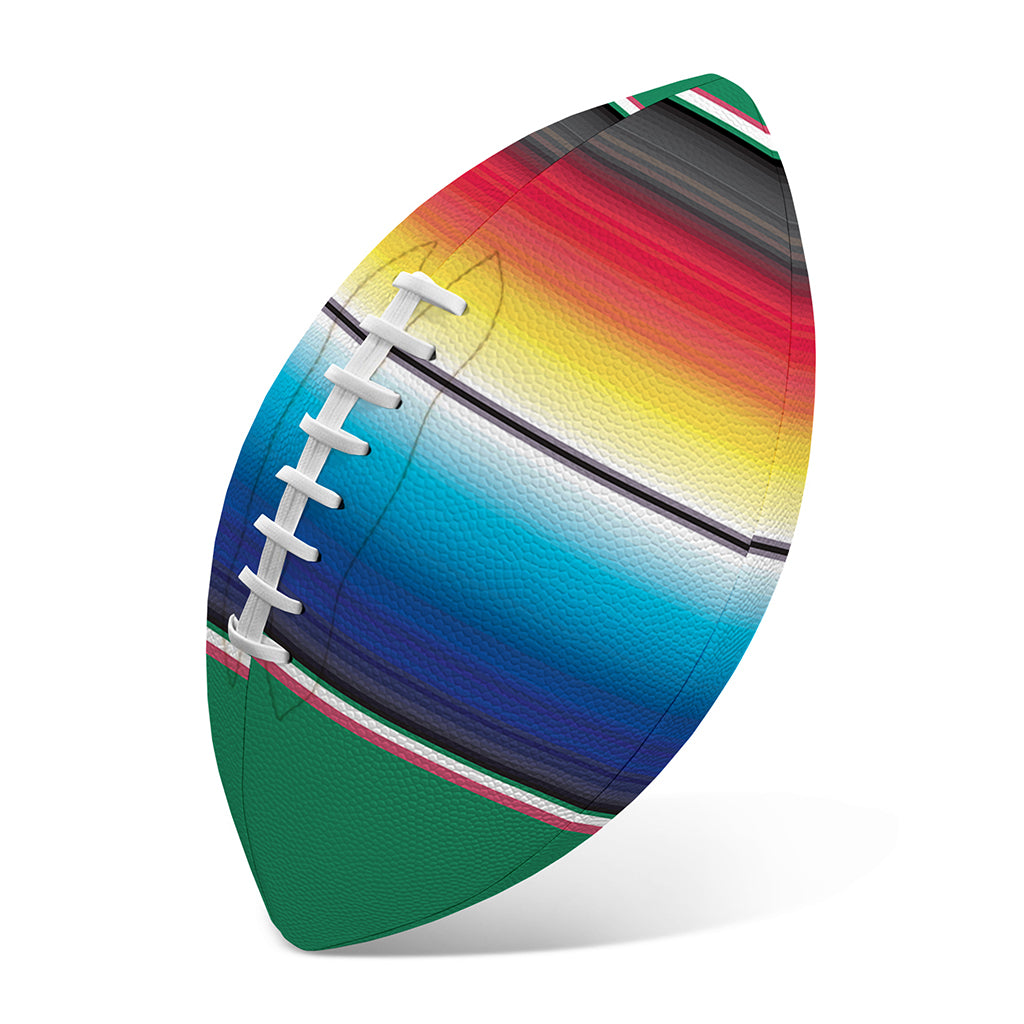 Mexican Striped Blanket Pattern Print Rugby Ball