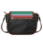 Mexican Striped Blanket Pattern Print Saddle Bag