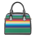Mexican Striped Blanket Pattern Print Shoulder Handbag