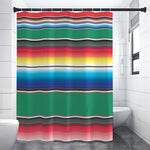 Mexican Striped Blanket Pattern Print Shower Curtain