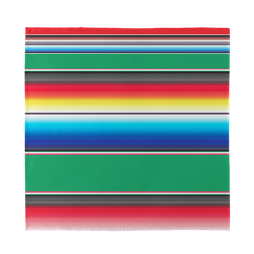 Mexican Striped Blanket Pattern Print Silk Bandana