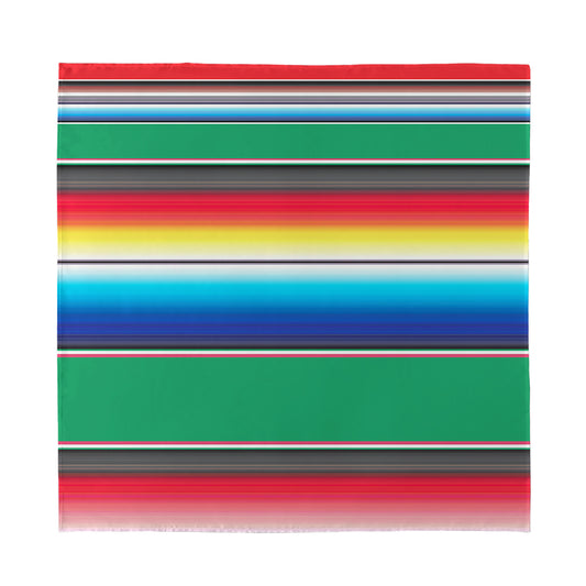 Mexican Striped Blanket Pattern Print Silk Bandana