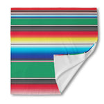 Mexican Striped Blanket Pattern Print Silk Bandana