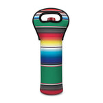 Mexican Striped Blanket Pattern Print Single Neoprene Wine Tote